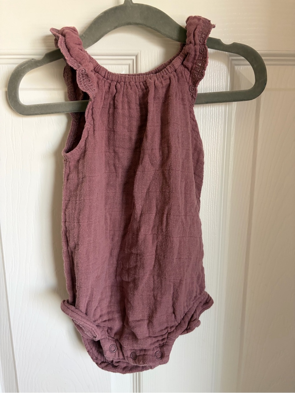 Jamie Kay Mauve Sleeveless Baby Romper